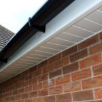 Black guttering white upvc soffits fascias West Yorkshire