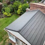 Conservatory roof replacement grey tiles West Yorkshire